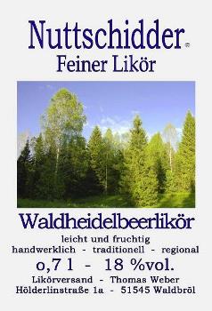 Waldbeerlikör Blaubeerlikör Heidelbeerlikör  kaufen Waldbröl Nuttschidder Nutscheider