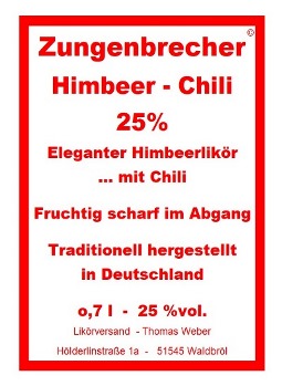 Himbeerlikör mit Chili kaufen Likörversand Chililikör Deutschland