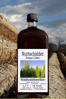 Waldbeerlikör Blaubeerlikör Heidelbeerlikör  kaufen Waldbröl Nuttschidder Nutscheider